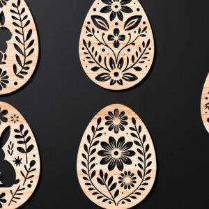 Intra απο ξύλο plywood 3mm-4mm πάχος - Διακοσμητικό Πασχαλινό Αυγό LaserCut   Δίασταση 4x4 cm INTRAFABR-112390817