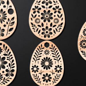 Intra απο ξύλο plywood 3mm-4mm πάχος - Διακοσμητικό Πασχαλινό Αυγό LaserCut   Δίασταση 4x4 cm INTRAFABR-112390826