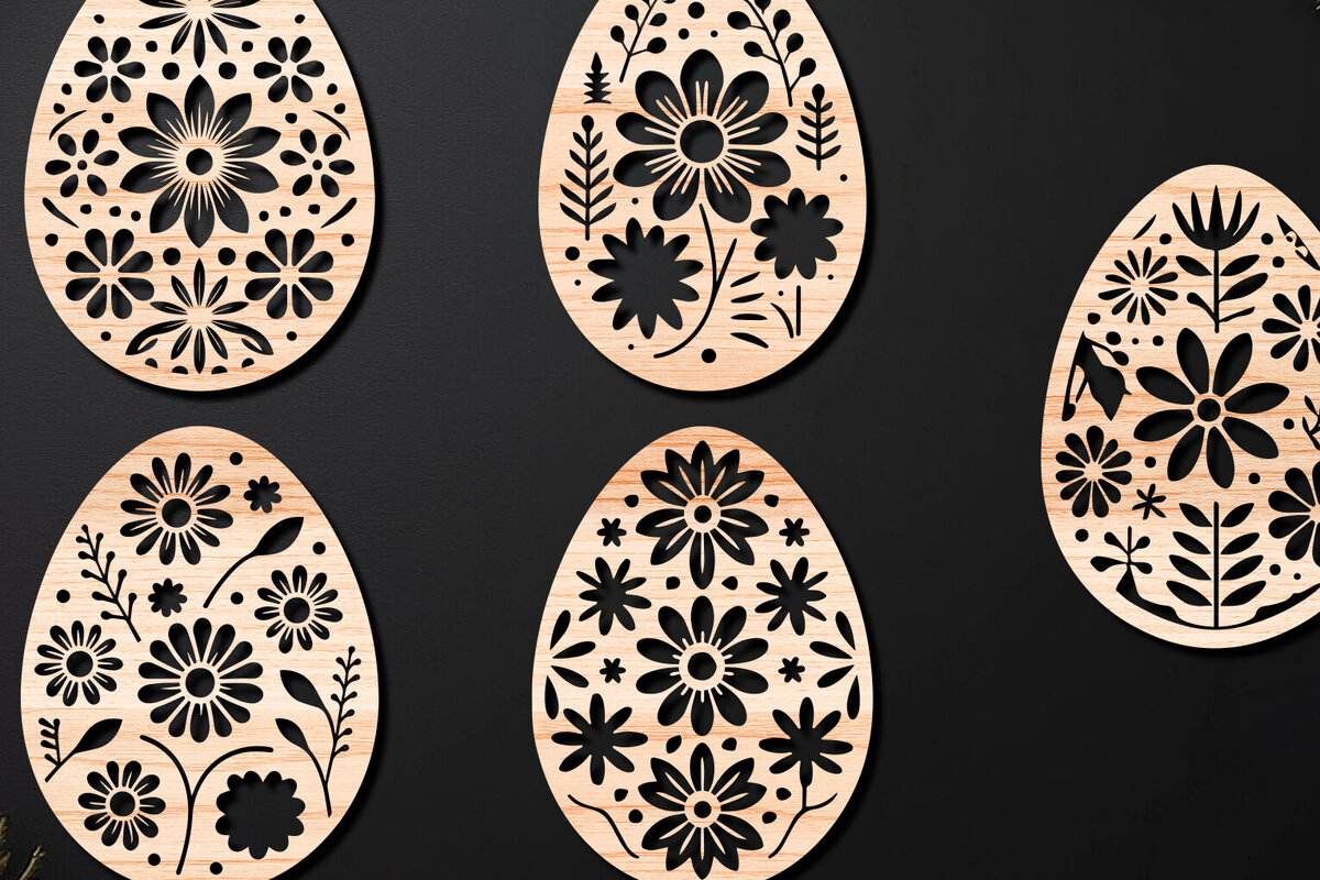 Intra απο ξύλο plywood 3mm-4mm πάχος - Διακοσμητικό Πασχαλινό Αυγό LaserCut   Δίασταση 4x4 cm INTRAFABR-112390831
