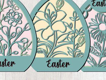 Intra απο ξύλο plywood 3mm-4mm πάχος - Διακοσμητικό Πασχαλινό Αυγό  Cut 3Layer1468 Δίασταση 15x15 cm INTRAFABR-116323086 - Image 3