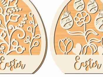 Intra απο ξύλο plywood 3mm-4mm πάχος - Διακοσμητικό Πασχαλινό Αυγό  Cut Layer 1432 Δίασταση 15x15 cm INTRAFABR-115965004 - Image 3