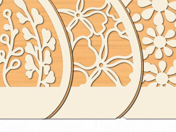 Intra απο ξύλο plywood 3mm-4mm πάχος - Διακοσμητικό Πασχαλινό Αυγό  Cut Layer 1434 Δίασταση 15x15 cm INTRAFABR-116008839 - Image 1