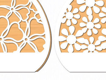 Intra απο ξύλο plywood 3mm-4mm πάχος - Διακοσμητικό Πασχαλινό Αυγό  Cut Layer 1434 Δίασταση 15x15 cm INTRAFABR-116008839 - Image 2