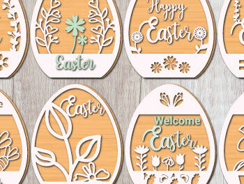 Intra απο ξύλο plywood 3mm-4mm πάχος - Διακοσμητικό Πασχαλινό Αυγό  Cut Layer 1466 Δίασταση 15x15 cm INTRAFABR-116319003 - Image 4