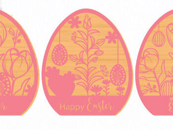 Intra απο ξύλο plywood 3mm-4mm πάχος - Διακοσμητικό Πασχαλινό Αυγό  Cut Layer 1482 Δίασταση 15x15 cm INTRAFABR-116825672 - Image 2