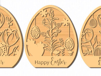 Intra απο ξύλο plywood 3mm-4mm πάχος - Διακοσμητικό Πασχαλινό Αυγό  Cut Layer 1482 Δίασταση 15x15 cm INTRAFABR-116825672 - Image 3