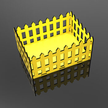 Intra απο ξύλο plywood 3mm-4mm πάχος - Διακοσμητικό κιβώτιο φράχτη  κοπής με λέιζερ Δίασταση 30x20 cm INTRAFABR-105215357 - Image 2