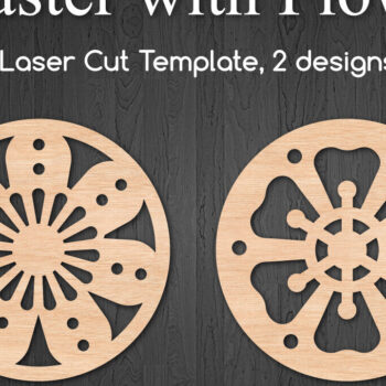 Intra απο ξύλο plywood 3mm-4mm πάχος - Διακοσμητικά σουβέρ Floral Cut Laser  Δίασταση 40x50 cm INTRAFABR-99218967 - Image 1