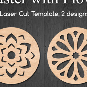 Intra απο ξύλο plywood 3mm-4mm πάχος - Διακοσμητικά σουβέρ Floral  Cut Laser Δίασταση 40x50 cm INTRAFABR-98246802