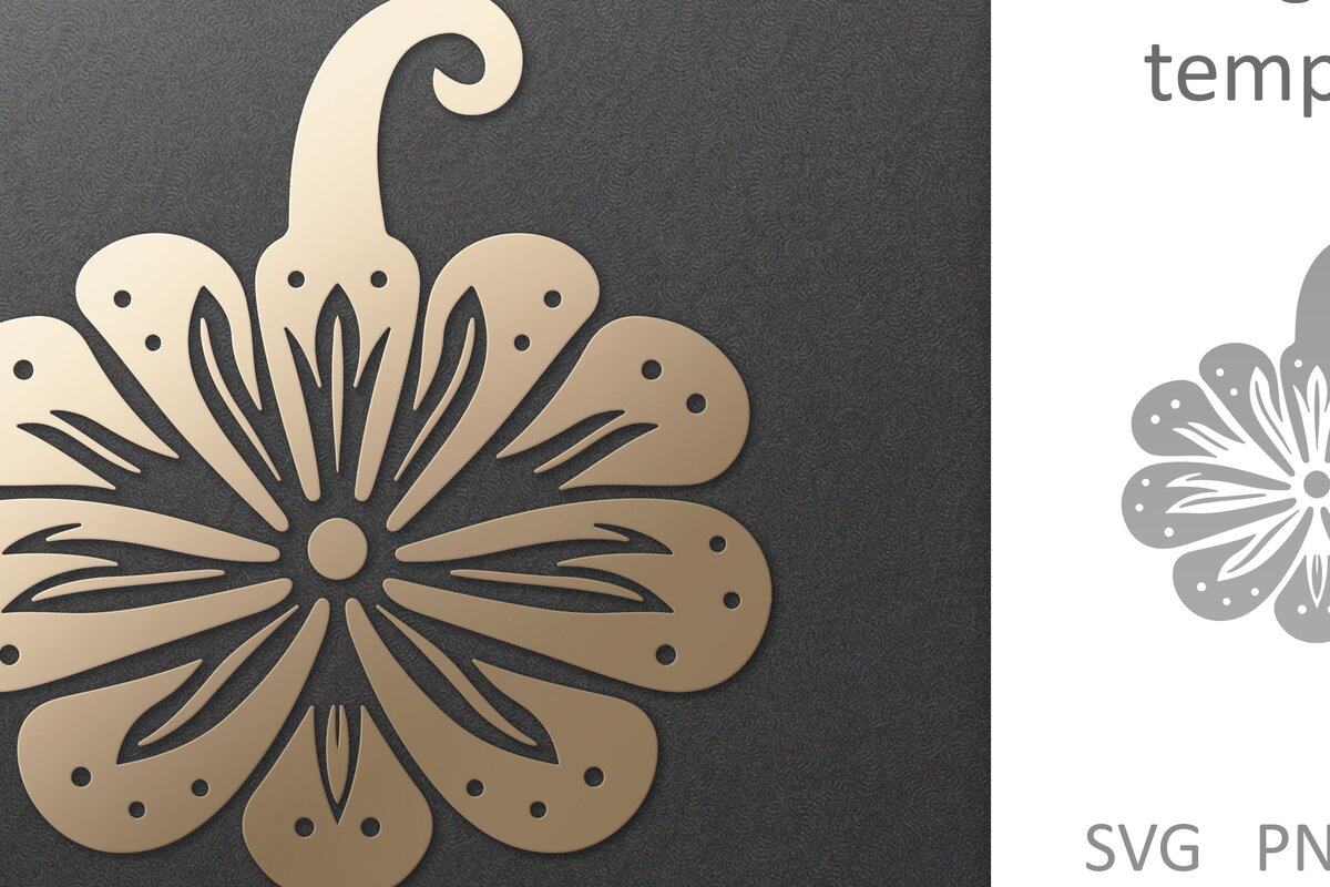 Intra απο ξύλο plywood 3mm-4mm πάχος - Διακοσμητικό φλοράλ κομμένο  κολοκύθας  Δίασταση 30x20 cm INTRAFABR-81426644