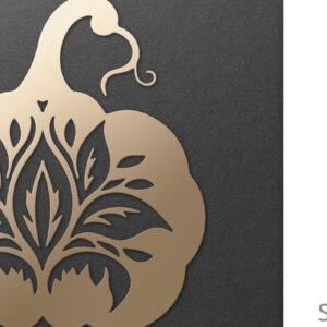 Intra απο ξύλο plywood 3mm-4mm πάχος - Διακοσμητικό φλοράλ κομμένο  κολοκύθας  Δίασταση 30x20 cm INTRAFABR-81425216