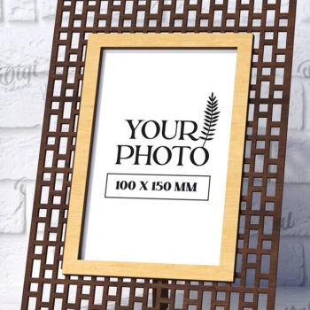 Intra απο ξύλο plywood 3mm-4mm πάχος - Διακοσμητικό πλαίσιο κοπής με λέιζερ Δίασταση 20x25 cm INTRAFABR-123832270 - Image 1