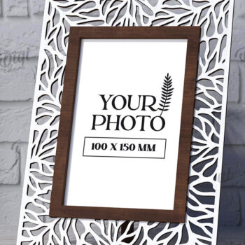 Intra απο ξύλο plywood 3mm-4mm πάχος - Διακοσμητικό πλαίσιο κοπής με λέιζερ Δίασταση 20x25 cm INTRAFABR-123829499 - Image 1