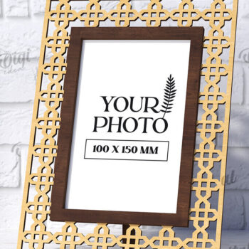 Intra απο ξύλο plywood 3mm-4mm πάχος - Διακοσμητικό πλαίσιο κοπής με λέιζερ Δίασταση 20x25 cm INTRAFABR-123831995 - Image 1