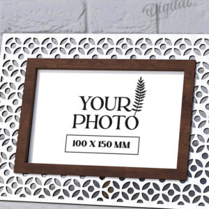 Intra απο ξύλο plywood 3mm-4mm πάχος - Διακοσμητικό πλαίσιο κοπής με λέιζερ Δίασταση 20x25 cm INTRAFABR-123832162