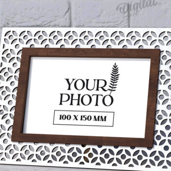 Intra απο ξύλο plywood 3mm-4mm πάχος - Διακοσμητικό πλαίσιο κοπής με λέιζερ Δίασταση 20x25 cm INTRAFABR-123832162 - Image 1