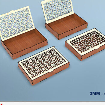 Intra απο ξύλο plywood 3mm-4mm πάχος - Διακοσμητικό κουτί δώρου  κοπής με λέιζερ Δίασταση 20x20 cm INTRAFABR-105204540 - Image 1