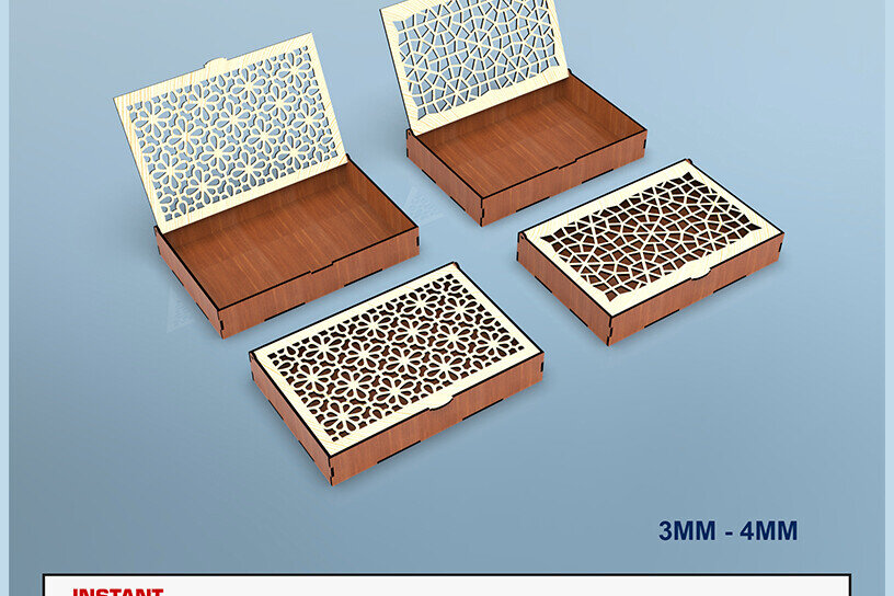 Intra απο ξύλο plywood 3mm-4mm πάχος - Διακοσμητικό κουτί δώρου  κοπής με λέιζερ Δίασταση 20x20 cm INTRAFABR-105204540
