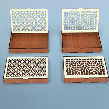 Intra απο ξύλο plywood 3mm-4mm πάχος - Διακοσμητικό κουτί δώρου  κοπής με λέιζερ Δίασταση 20x20 cm INTRAFABR-105204540 - Image 2