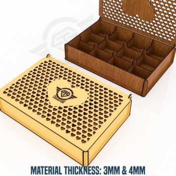 Intra απο ξύλο plywood 3mm-4mm πάχος - Διακοσμητικό κουτί δώρου Αρχεία  Cut Laser Δίασταση 250x175 cm INTRAFABR-119430901 - Image 1