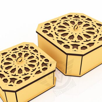 Intra απο ξύλο plywood 3mm-4mm πάχος - Διακοσμητικό κουτί δώρου Αρχεία Cut Laser Δίασταση 150x150 cm INTRAFABR-119431036 - Image 5