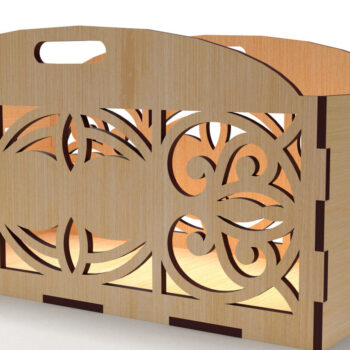 Intra απο ξύλο plywood 3mm-4mm πάχος - Διακοσμητικό κουτί δώρου Δίσκος κοπής με λέιζερ Δίασταση 15x15 cm INTRAFABR-83152472 - Image 3