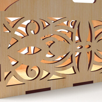 Intra απο ξύλο plywood 3mm-4mm πάχος - Διακοσμητικό κουτί δώρου Δίσκος κοπής με λέιζερ Δίασταση 15x15 cm INTRAFABR-83152376 - Image 1