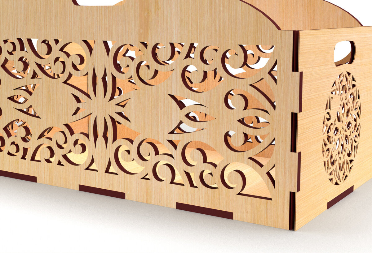 Intra απο ξύλο plywood 3mm-4mm πάχος - Διακοσμητικό κουτί δώρου Δίσκος κοπής με λέιζερ Δίασταση 15x15 cm INTRAFABR-83152386