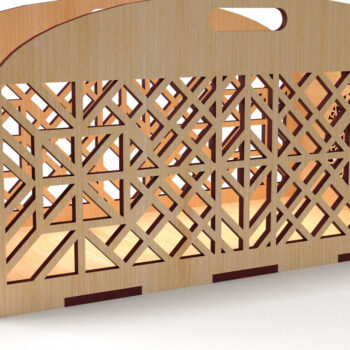 Intra απο ξύλο plywood 3mm-4mm πάχος - Διακοσμητικό κουτί δώρου Δίσκος κοπής με λέιζερ Δίασταση 15x15 cm INTRAFABR-83152401 - Image 1