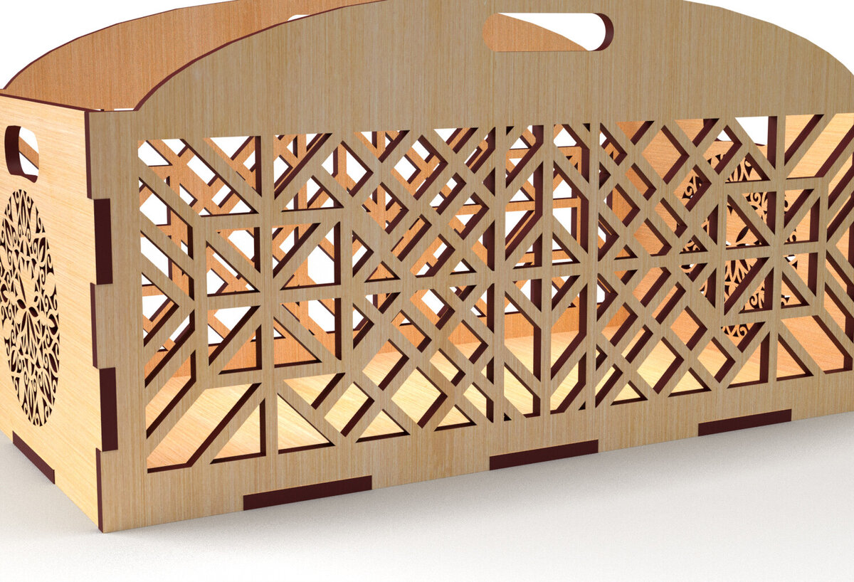 Intra απο ξύλο plywood 3mm-4mm πάχος - Διακοσμητικό κουτί δώρου Δίσκος κοπής με λέιζερ Δίασταση 15x15 cm INTRAFABR-83152401