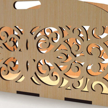 Intra απο ξύλο plywood 3mm-4mm πάχος - Διακοσμητικό κουτί δώρου Δίσκος κοπής με λέιζερ Δίασταση 15x15 cm INTRAFABR-83152408 - Image 3