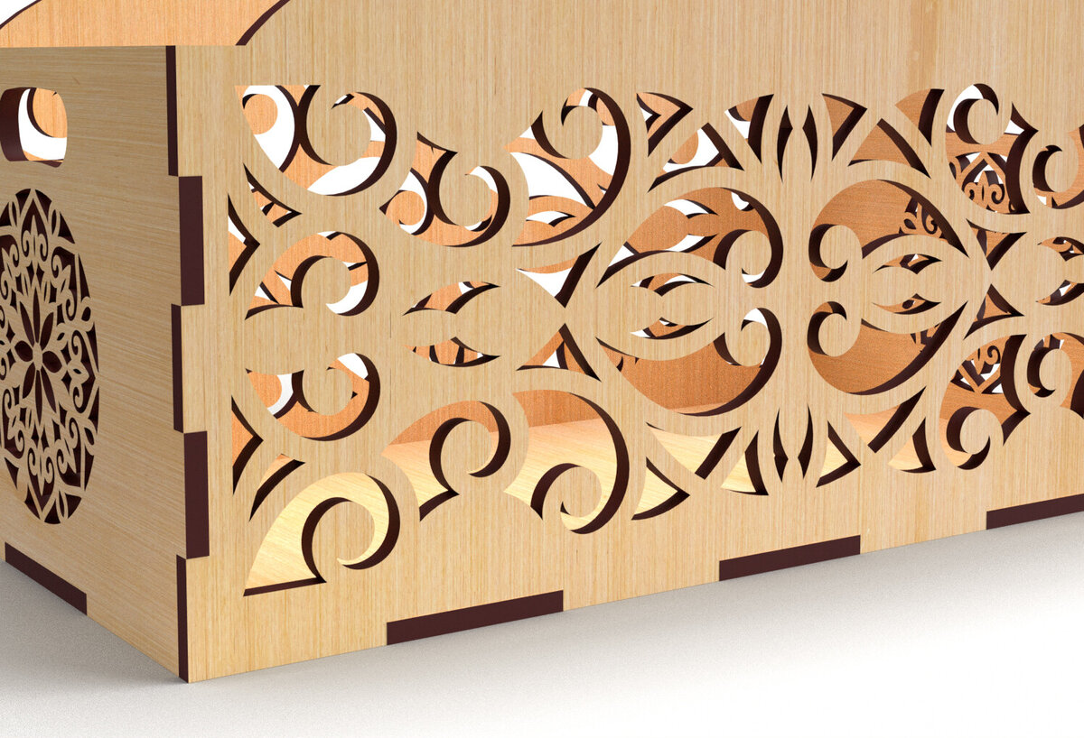 Intra απο ξύλο plywood 3mm-4mm πάχος - Διακοσμητικό κουτί δώρου Δίσκος κοπής με λέιζερ Δίασταση 15x15 cm INTRAFABR-83152425