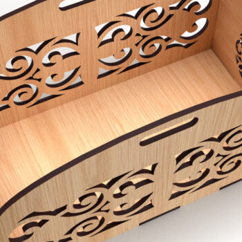 Intra απο ξύλο plywood 3mm-4mm πάχος - Διακοσμητικό κουτί δώρου Ξύλινο κουτί κοπής με λέιζερ Δίασταση 15x15 cm INTRAFABR-83158627 - Image 3