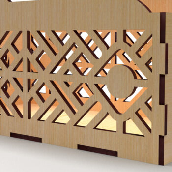 Intra απο ξύλο plywood 3mm-4mm πάχος - Διακοσμητικό κουτί δώρου Ξύλινο κουτί κοπής με λέιζερ Δίασταση 15x15 cm INTRAFABR-83158645 - Image 1