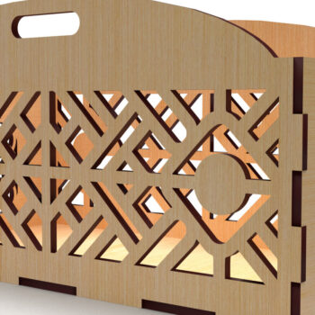 Intra απο ξύλο plywood 3mm-4mm πάχος - Διακοσμητικό κουτί δώρου Ξύλινο κουτί κοπής με λέιζερ Δίασταση 15x15 cm INTRAFABR-83158645 - Image 2