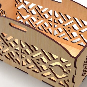 Intra απο ξύλο plywood 3mm-4mm πάχος - Διακοσμητικό κουτί δώρου Ξύλινο κουτί κοπής με λέιζερ Δίασταση 15x15 cm INTRAFABR-83158645 - Image 3