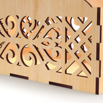 Intra απο ξύλο plywood 3mm-4mm πάχος - Διακοσμητικό κουτί δώρου Ξύλινο κουτί κοπής με λέιζερ Δίασταση 15x15 cm INTRAFABR-83158663 - Image 1