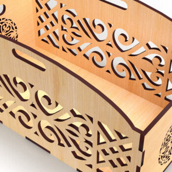 Intra απο ξύλο plywood 3mm-4mm πάχος - Διακοσμητικό κουτί δώρου Ξύλινο κουτί κοπής με λέιζερ Δίασταση 15x15 cm INTRAFABR-83158663 - Image 2