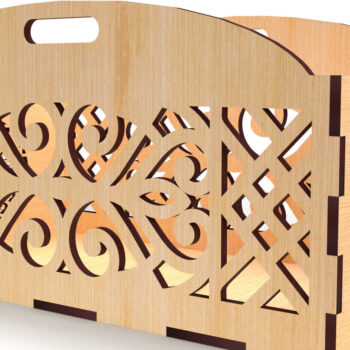 Intra απο ξύλο plywood 3mm-4mm πάχος - Διακοσμητικό κουτί δώρου Ξύλινο κουτί κοπής με λέιζερ Δίασταση 15x15 cm INTRAFABR-83158663 - Image 3