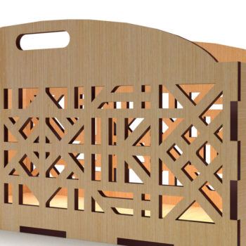 Intra απο ξύλο plywood 3mm-4mm πάχος - Διακοσμητικό κουτί δώρου Ξύλινο κουτί κοπής με λέιζερ Δίασταση 15x15 cm INTRAFABR-83159253 - Image 2