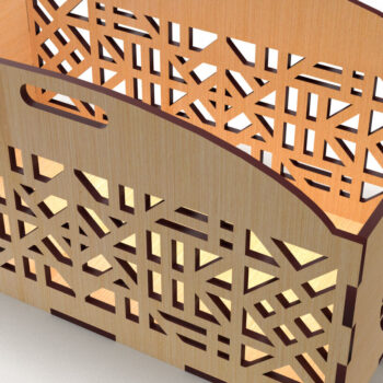 Intra απο ξύλο plywood 3mm-4mm πάχος - Διακοσμητικό κουτί δώρου Ξύλινο κουτί κοπής με λέιζερ Δίασταση 15x15 cm INTRAFABR-83159253 - Image 3