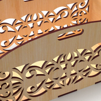 Intra απο ξύλο plywood 3mm-4mm πάχος - Διακοσμητικό κουτί δώρου Ξύλινο κουτί κοπής με λέιζερ Δίασταση 15x15 cm INTRAFABR-83159273 - Image 3