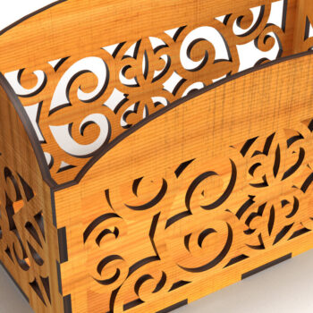 Intra απο ξύλο plywood 3mm-4mm πάχος - Διακοσμητικό κουτί δώρου Ξύλινο κουτί κοπής με λέιζερ Δίασταση 6x6 cm INTRAFABR-81434568 - Image 2