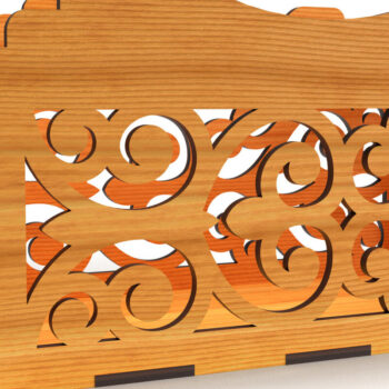 Intra απο ξύλο plywood 3mm-4mm πάχος - Διακοσμητικό κουτί δώρου Ξύλινο κουτί κοπής με λέιζερ Δίασταση 6x6 cm INTRAFABR-81434572 - Image 1