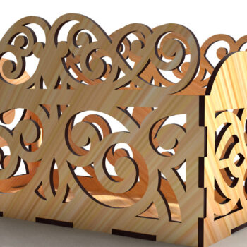 Intra απο ξύλο plywood 3mm-4mm πάχος - Διακοσμητικό κουτί δώρου Ξύλινο κουτί κοπής με λέιζερ Δίασταση 6x6 cm INTRAFABR-81434580 - Image 3