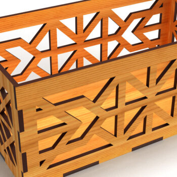 Intra απο ξύλο plywood 3mm-4mm πάχος - Διακοσμητικό κουτί δώρου Ξύλινο κουτί κοπής με λέιζερ Δίασταση 6x6 cm INTRAFABR-81440078 - Image 2