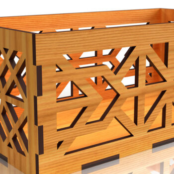 Intra απο ξύλο plywood 3mm-4mm πάχος - Διακοσμητικό κουτί δώρου Ξύλινο κουτί κοπής με λέιζερ Δίασταση 6x6 cm INTRAFABR-81440078 - Image 3