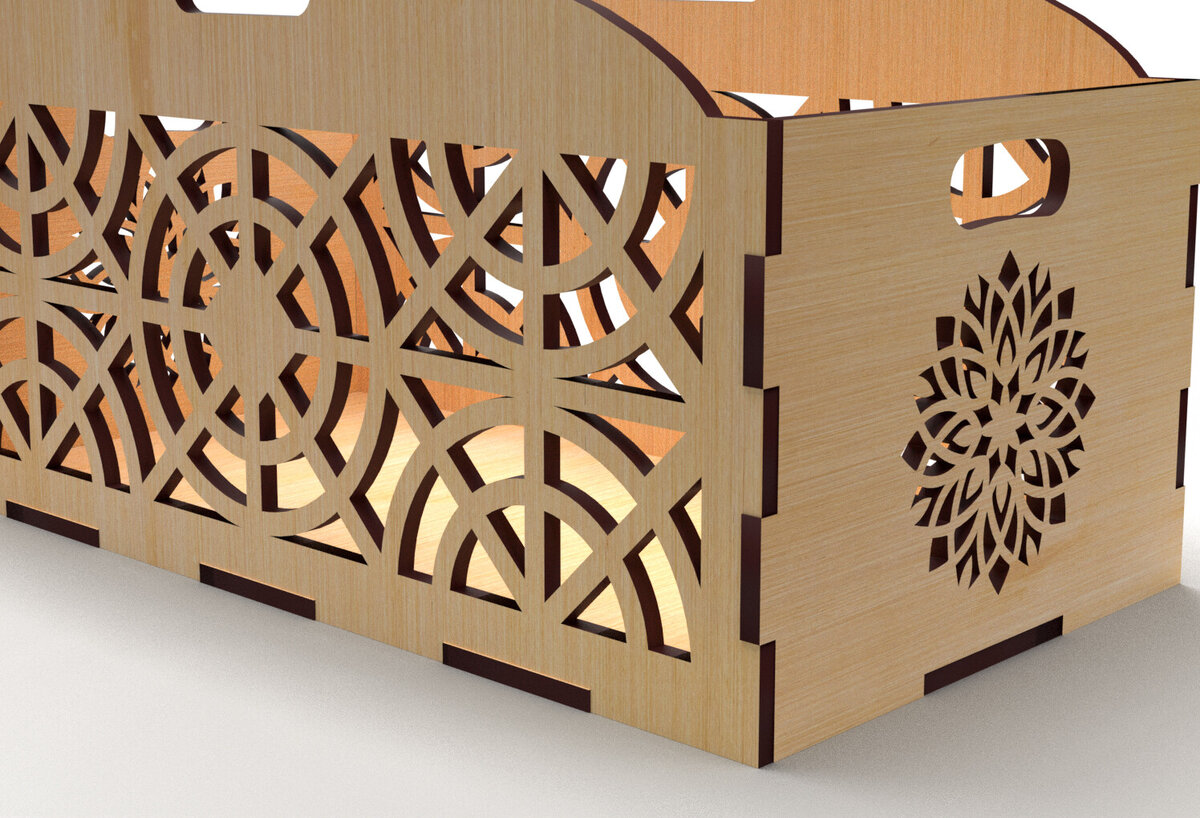 Intra απο ξύλο plywood 3mm-4mm πάχος - Διακοσμητικό κουτί δώρου Ξύλινο κουτί κοπής με λέιζερ Δίασταση 15x15 cm INTRAFABR-83158587