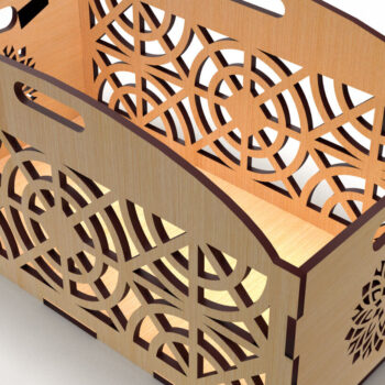 Intra απο ξύλο plywood 3mm-4mm πάχος - Διακοσμητικό κουτί δώρου Ξύλινο κουτί κοπής με λέιζερ Δίασταση 15x15 cm INTRAFABR-83158587 - Image 3