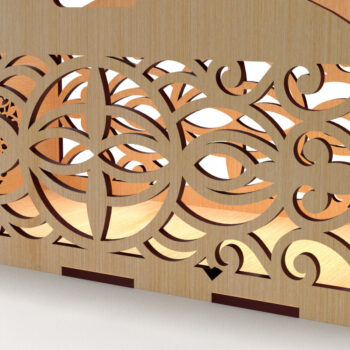 Intra απο ξύλο plywood 3mm-4mm πάχος - Διακοσμητικό κουτί δώρου Ξύλινο κουτί κοπής με λέιζερ Δίασταση 15x15 cm INTRAFABR-83158613 - Image 1